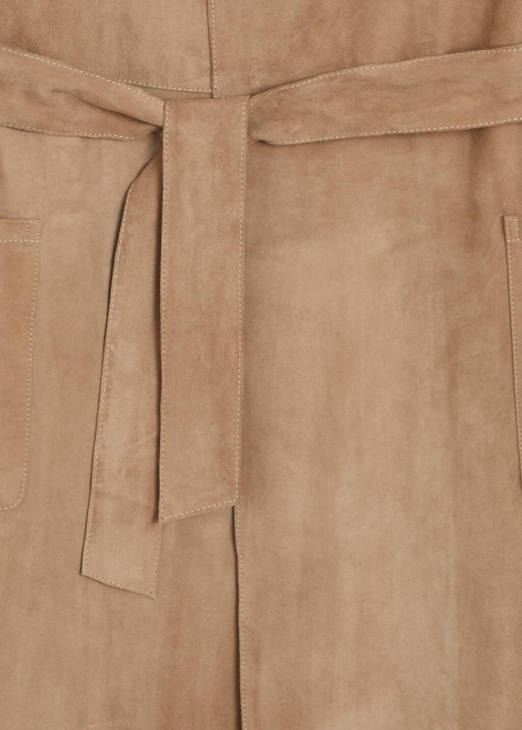 trench en daim femme