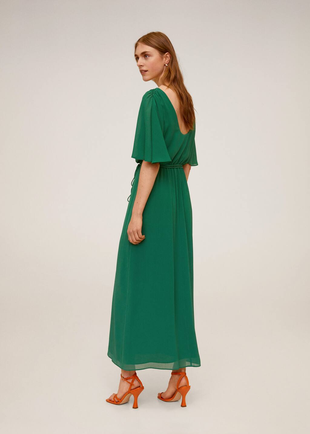green flowy maxi dress