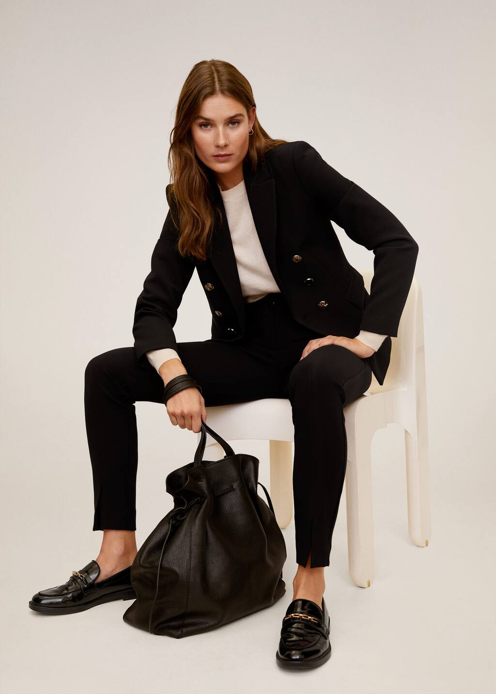 mango black blazer