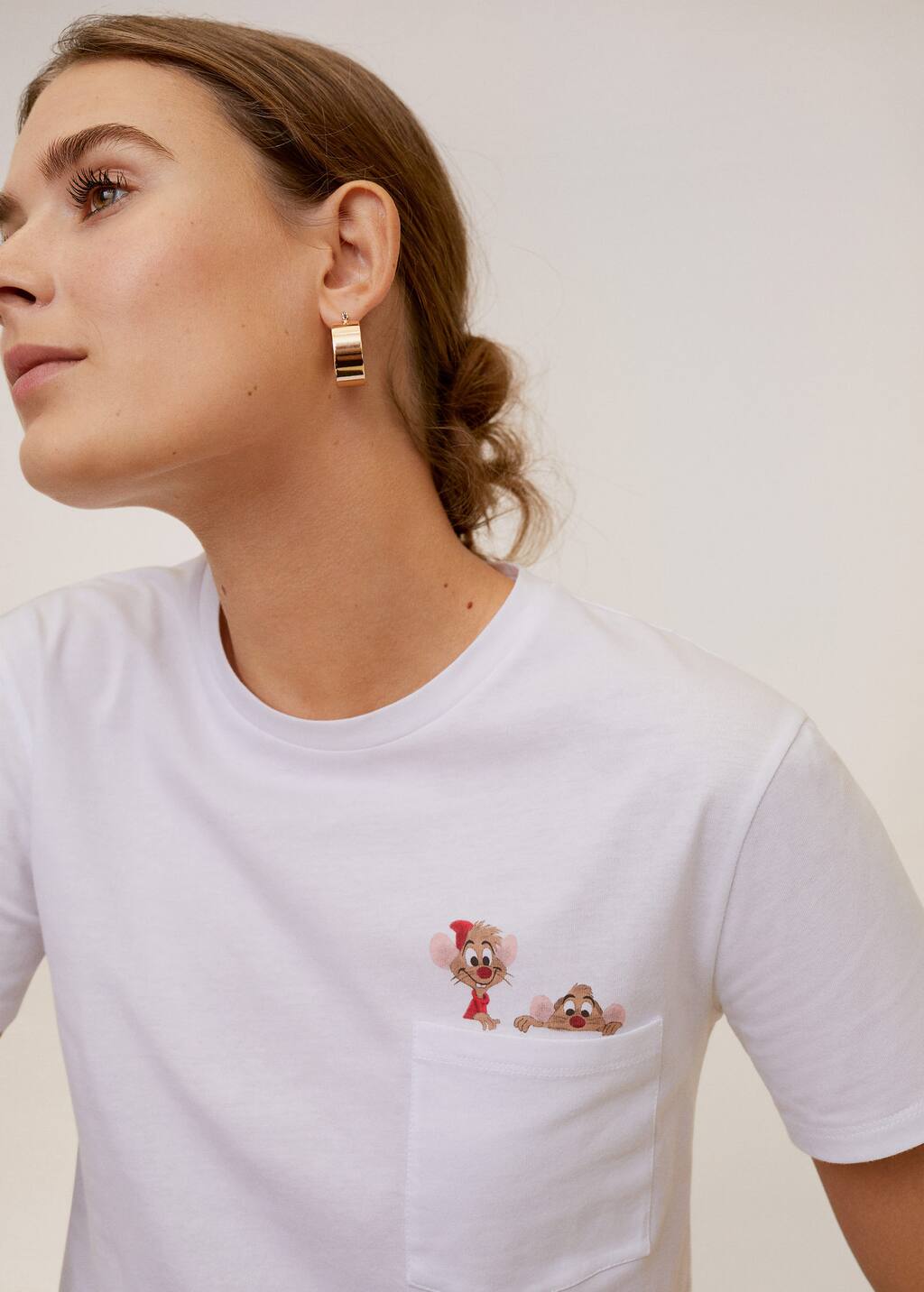 camiseta blanca mujer mango