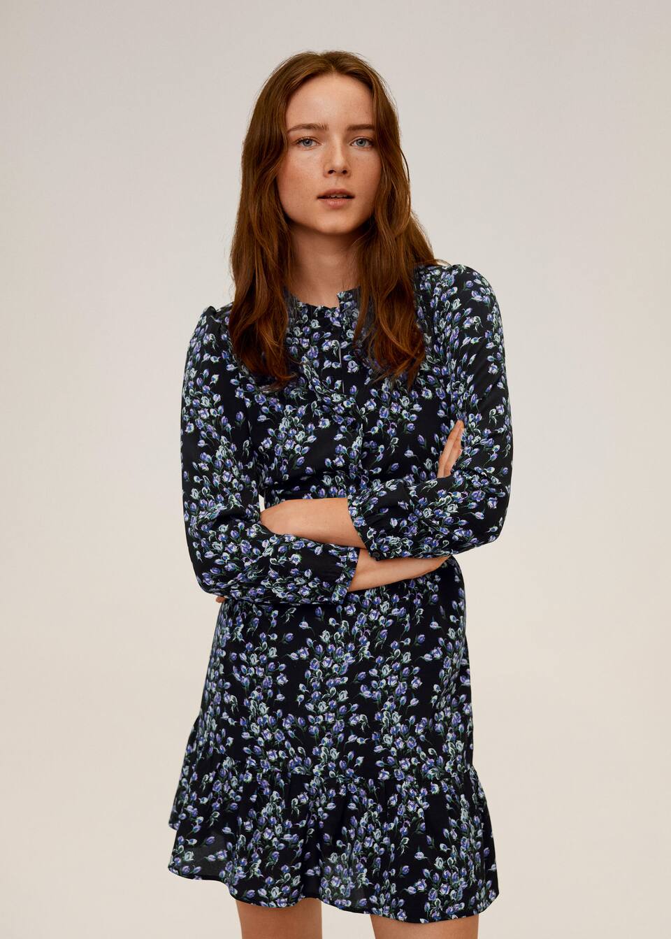 Fließendes kleid mit blumenmuster - Damen Mango Österreich Fließendes kleid mit blumenmuster - Damen Mango Österreich