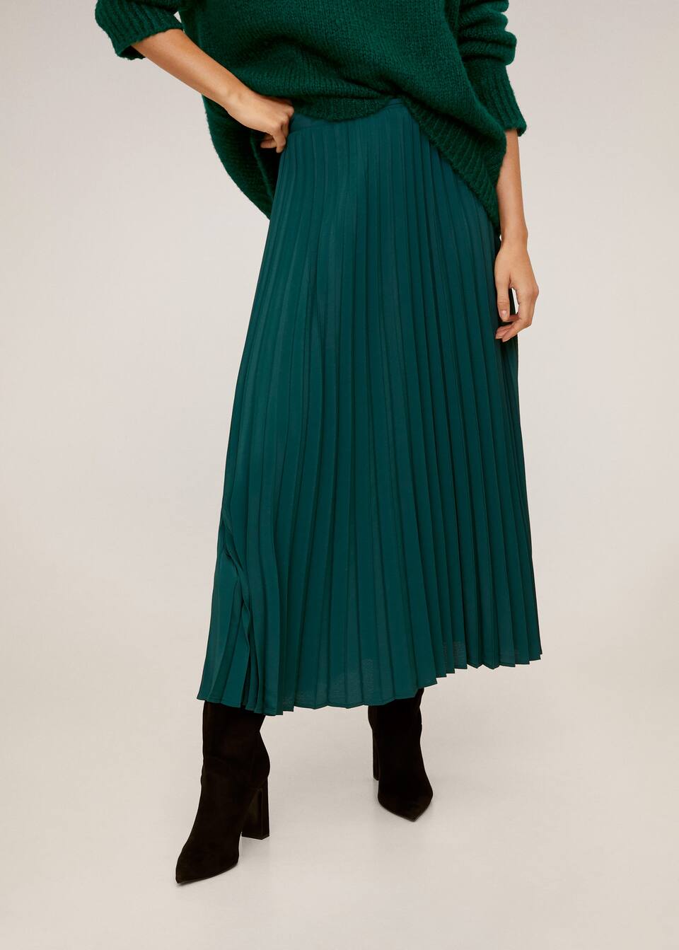 Pleated Long Skirt Woman Mango Aruba