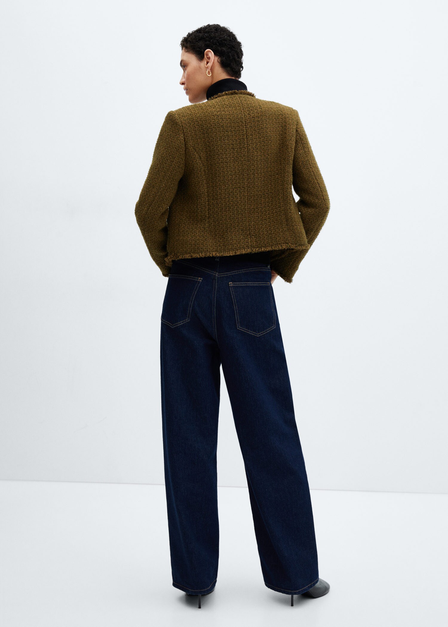 Pocket tweed jacket Woman Mango Bulgaria