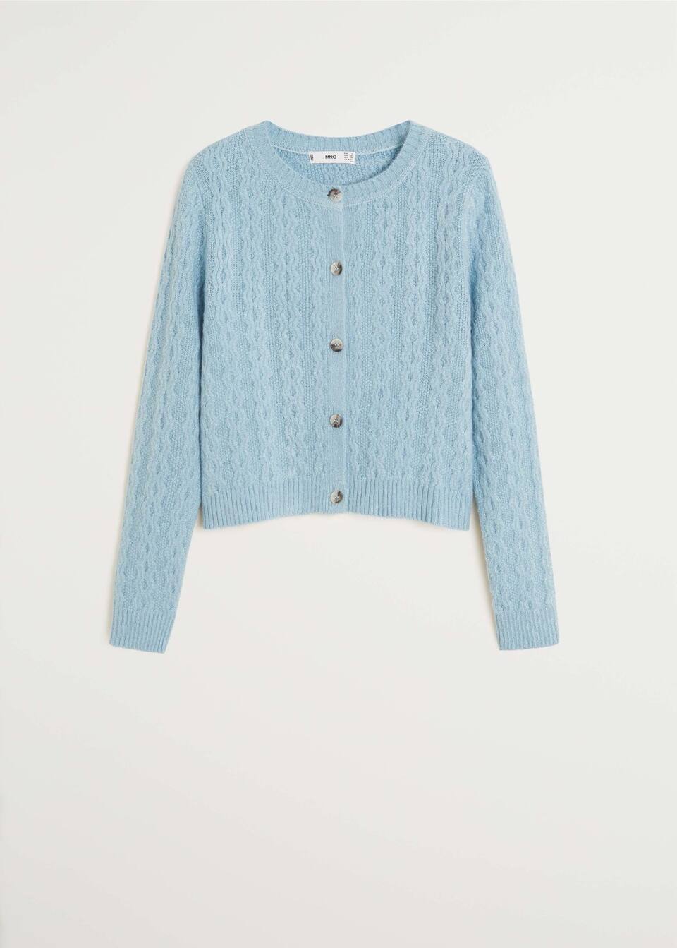 Combined Knitted Cardigan Women Mango Usa