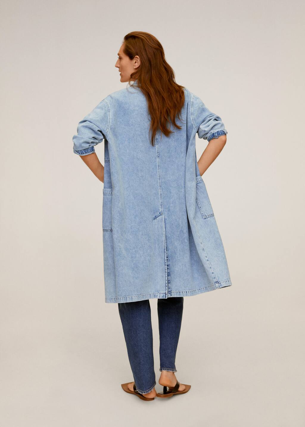 mango denim trench coat
