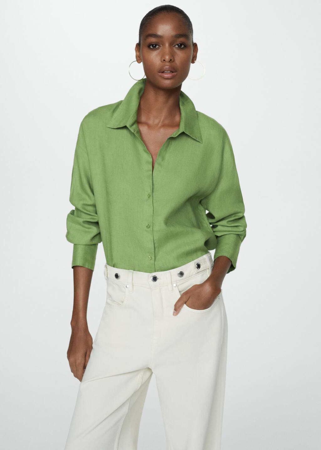 green and white shirt women's