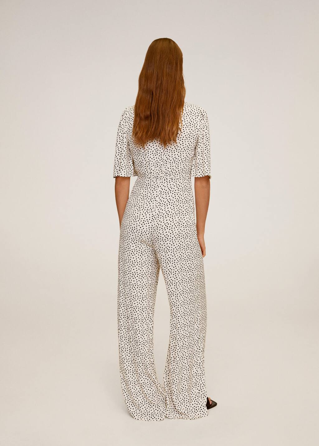 mango long printed jumpsuit