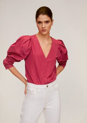 Blouse manches bouffantes Femme Mango France Blouse manches bouffantes Femme Mango France
