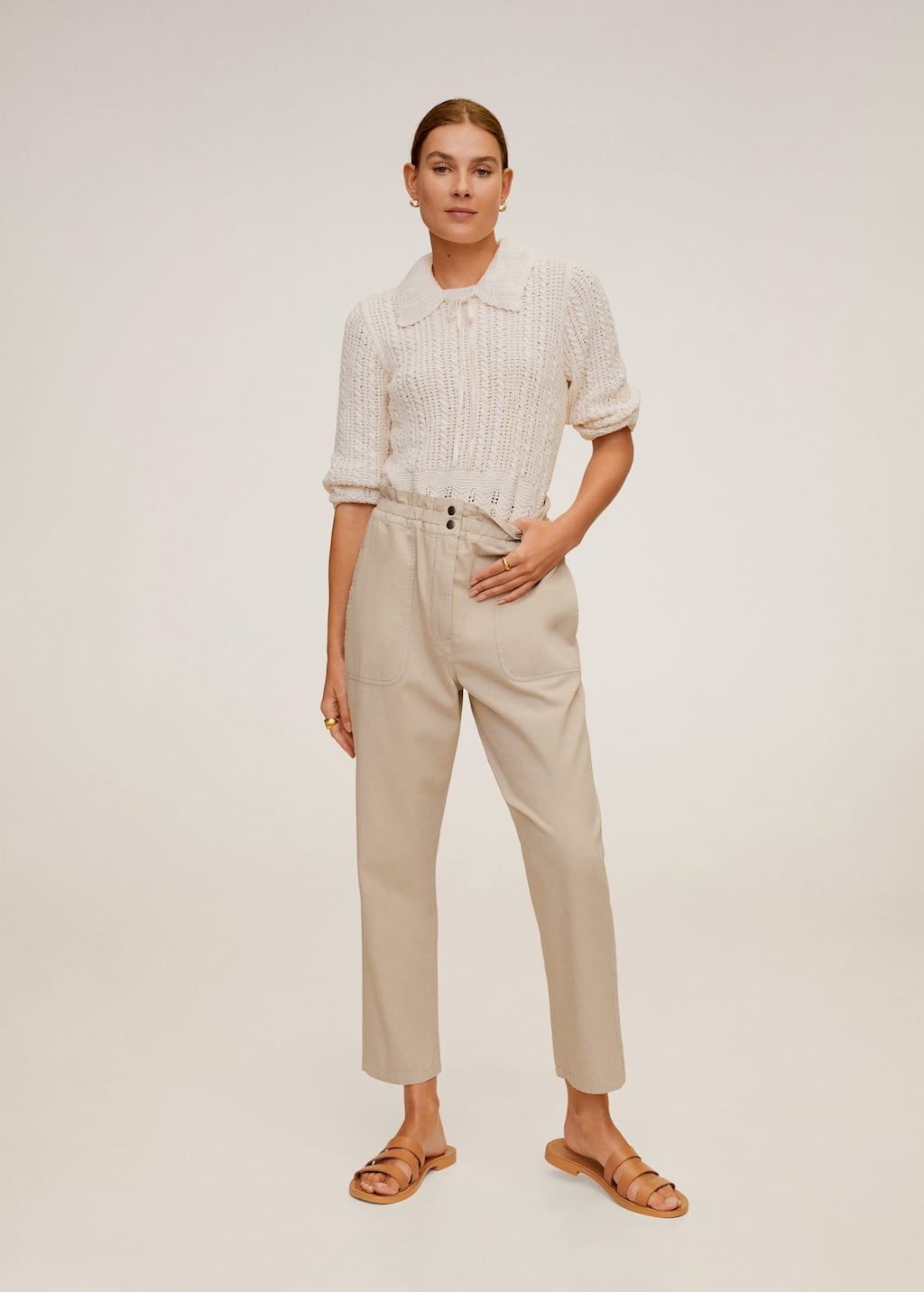 Jeans slouchy cintura elastica - Mujer | OUTLET España