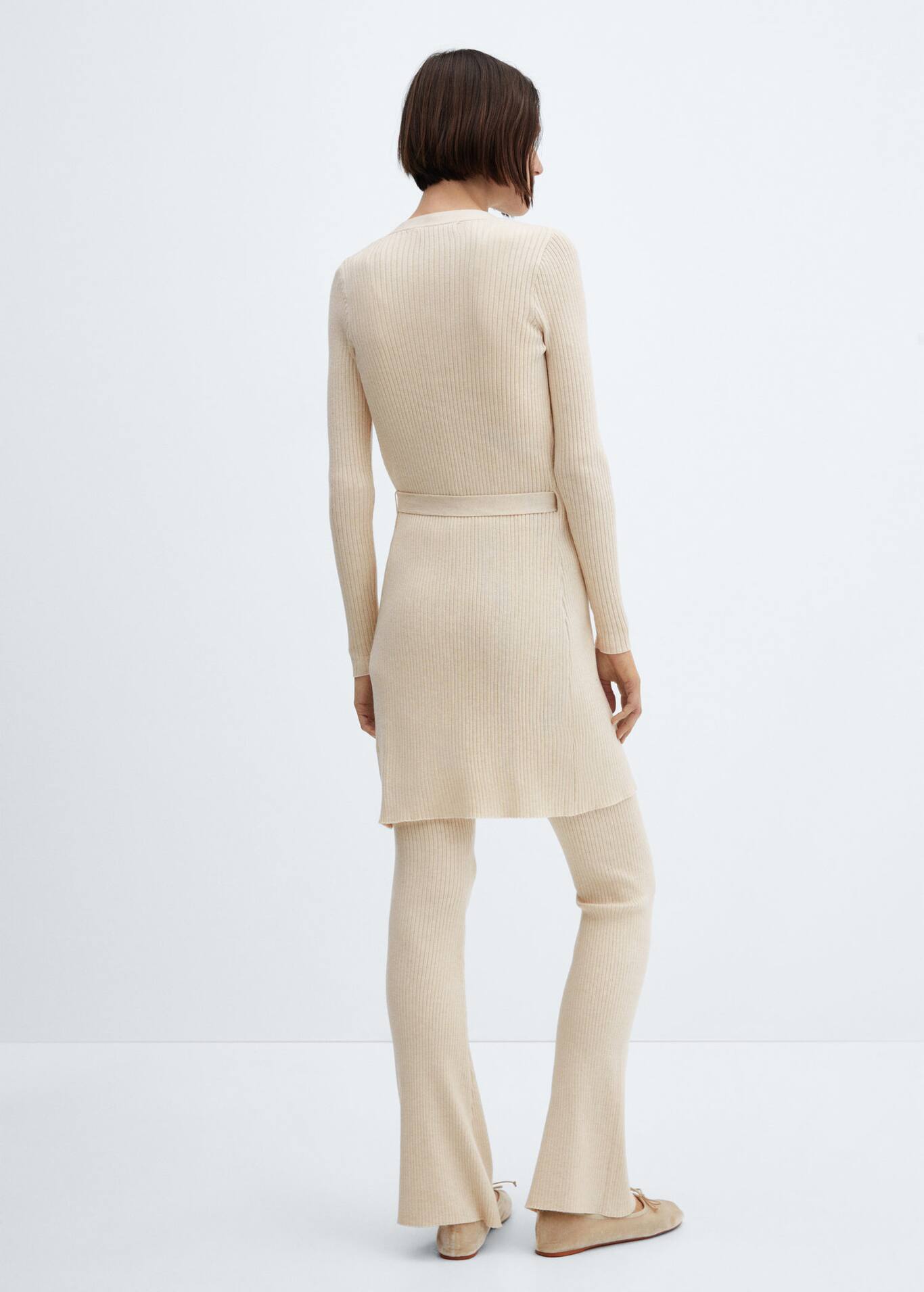 Wrap cable knit cardigan Woman Mango Canada