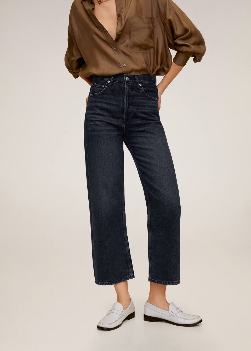 Straight High Waist Jeans Woman Mango The Philippines