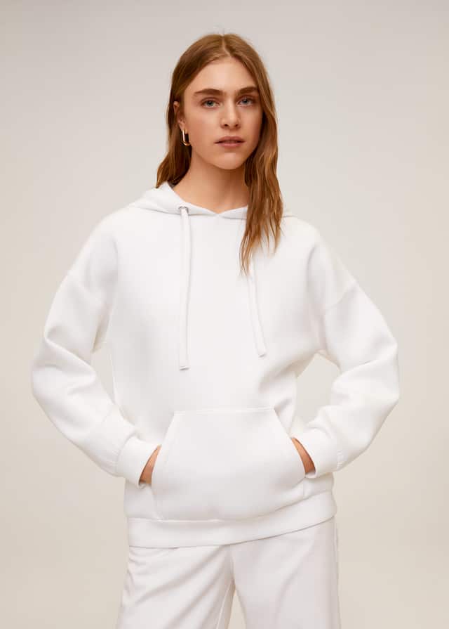 Hooded flowy sweatshirt