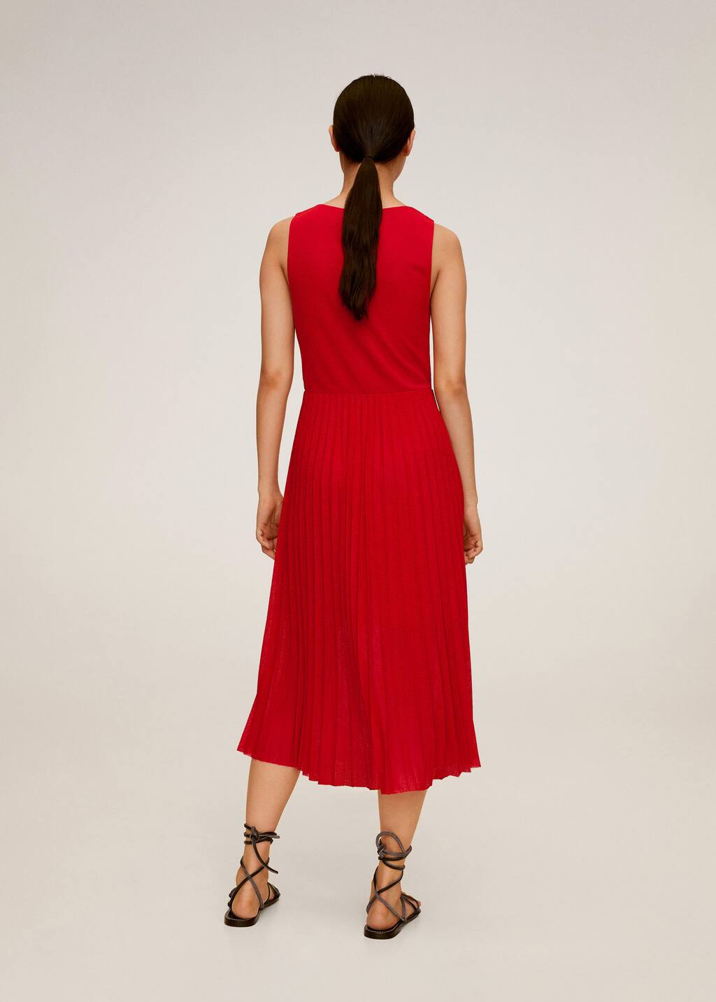 Mango Pleated midi dress 67087893 75