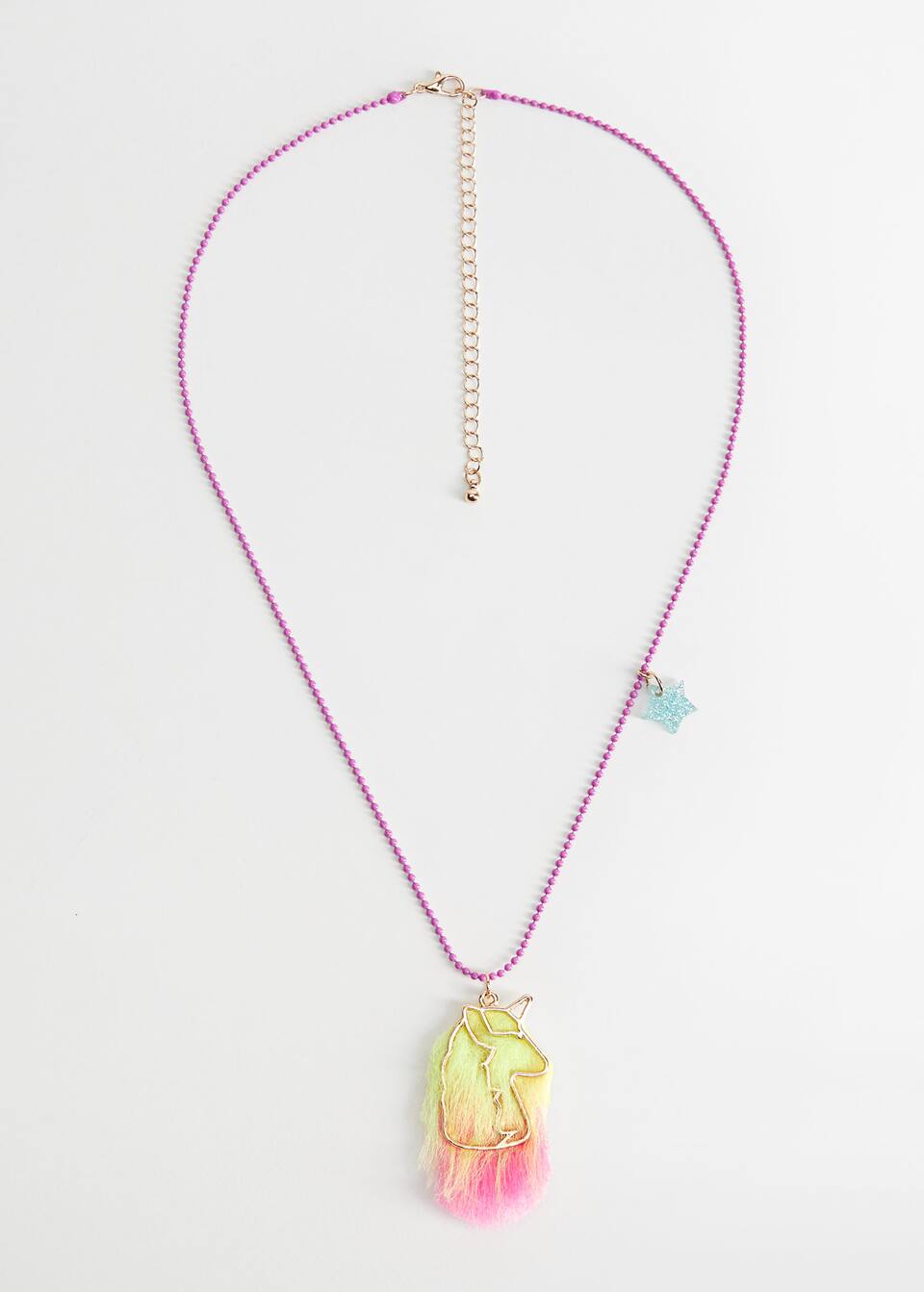 Faux Fur Unicorn Necklace Teen Mango Kids Indonesia