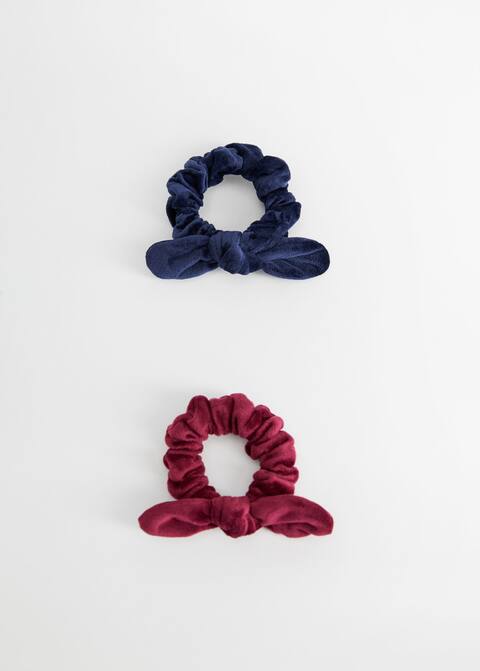 Velvet bow hair tie 2 pack
