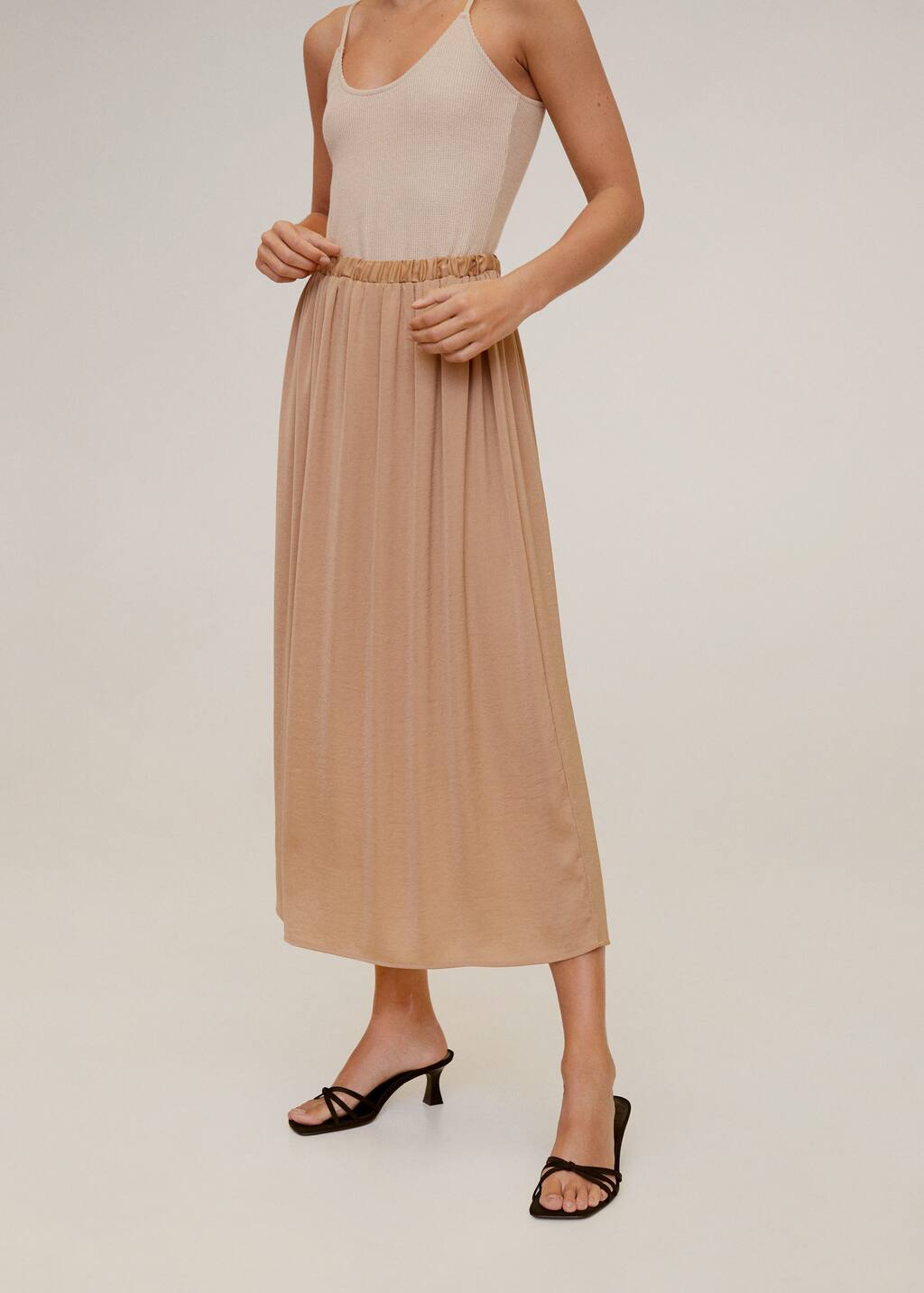 jupe beige mango