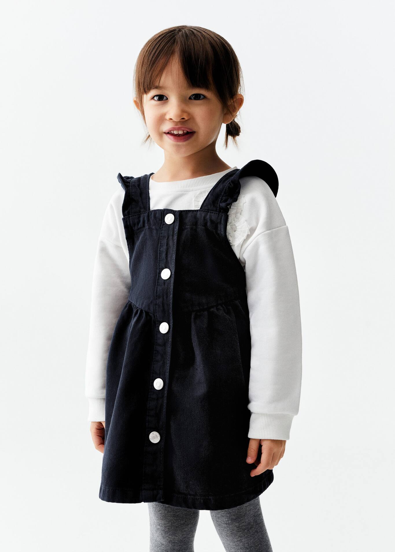 Pinafore dress with buttons Women Mango USA