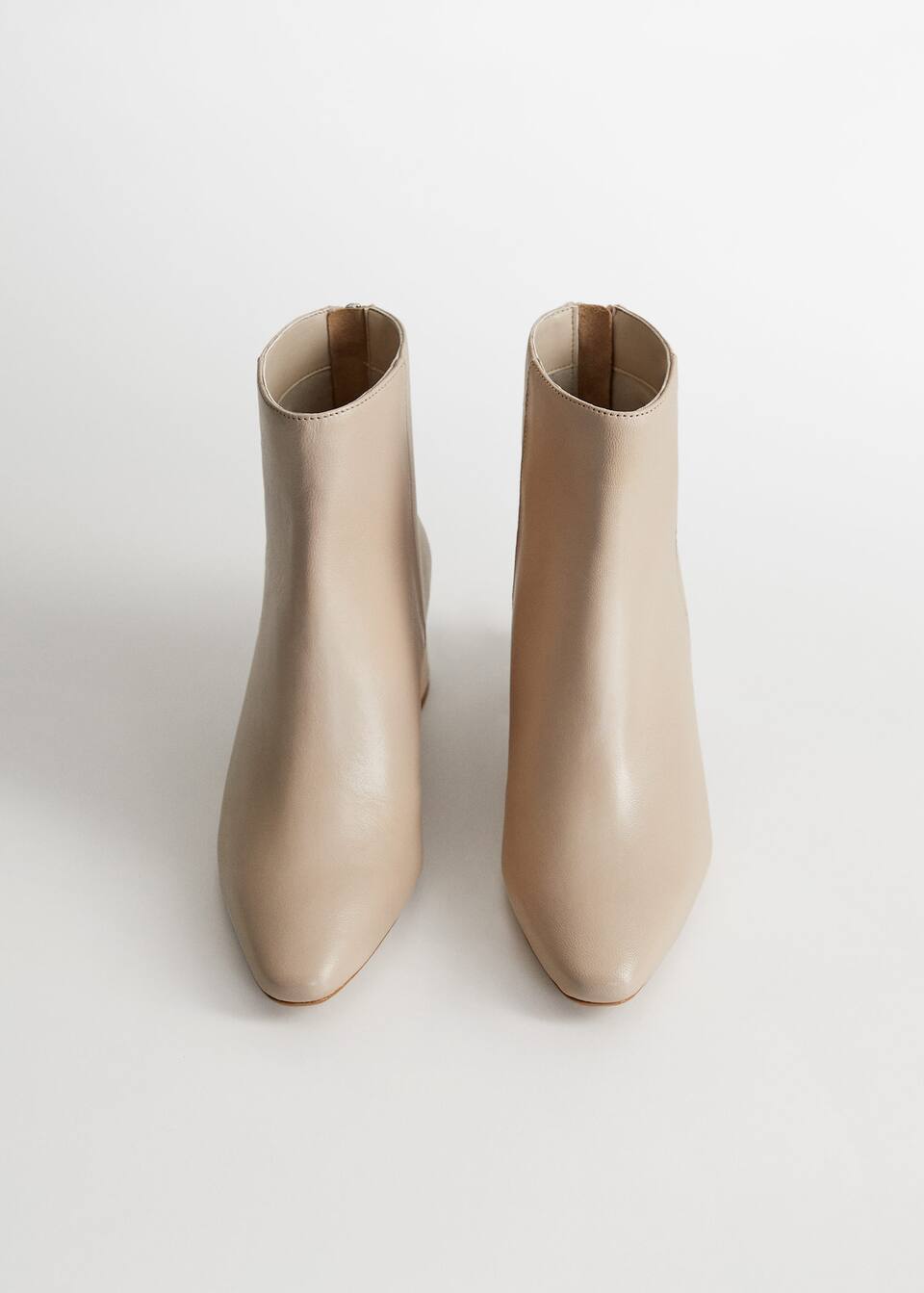 heel leather ankle boot plus sizes