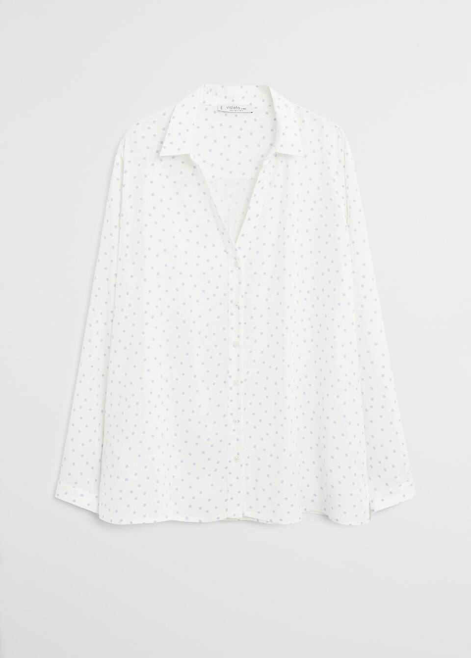 Buttoned Printed Blouse Plus Sizes Violeta By Mango United Kingdom Channel Islands
