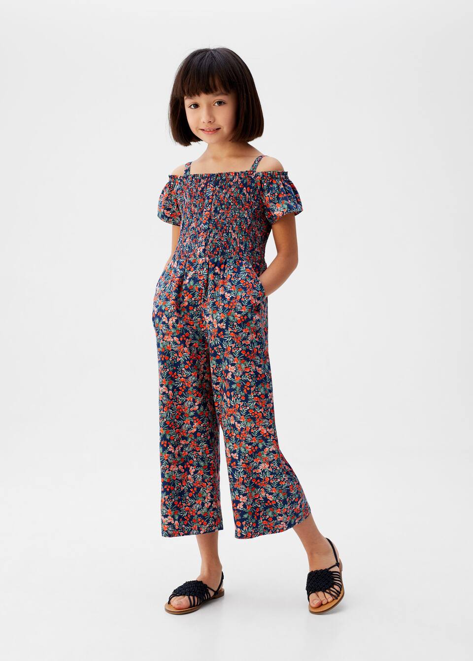 Floral Print Jumpsuit Girls Mango Kids Kuwait