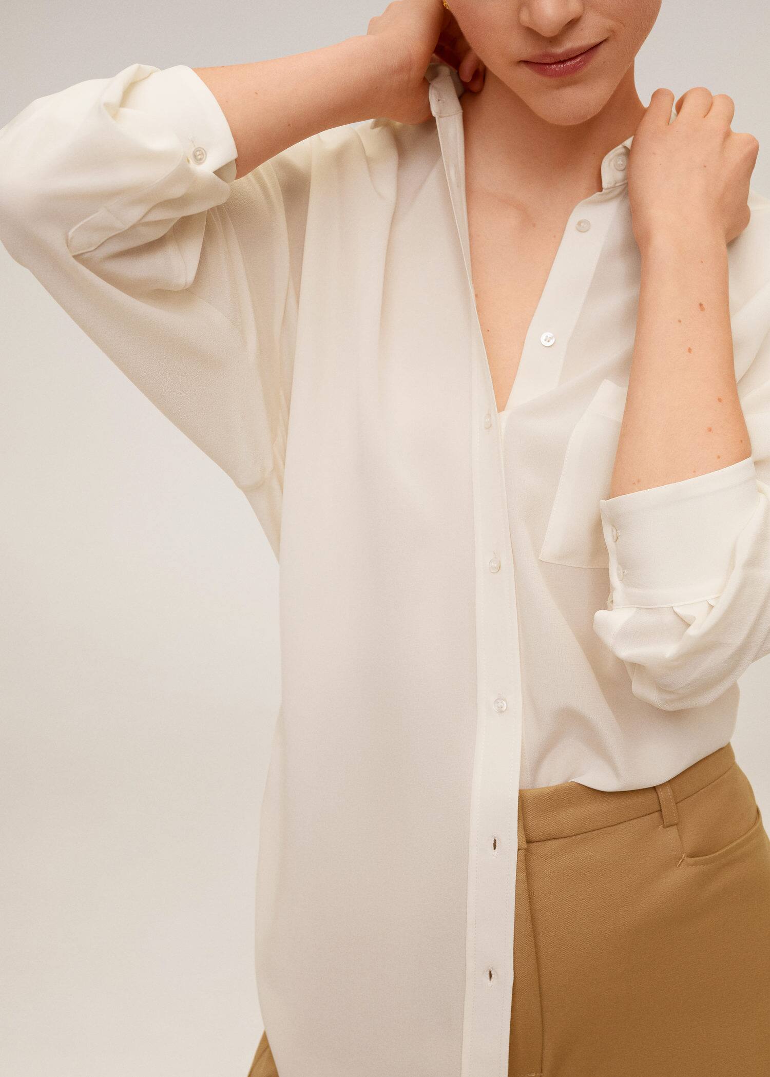 Manga Larga Camisas De Mujer 2020 Mango Usa