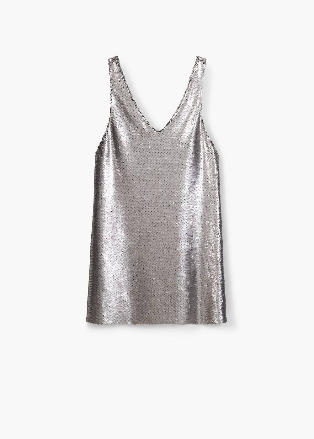 Vestido lantejoulas | MANGO