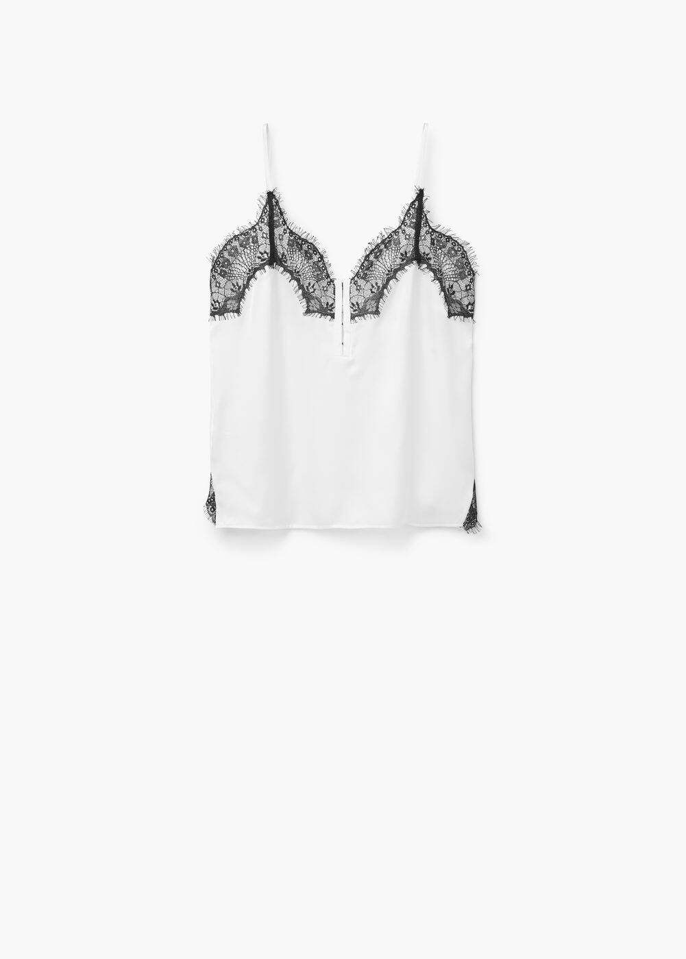 Top aplique encaje | MANGO