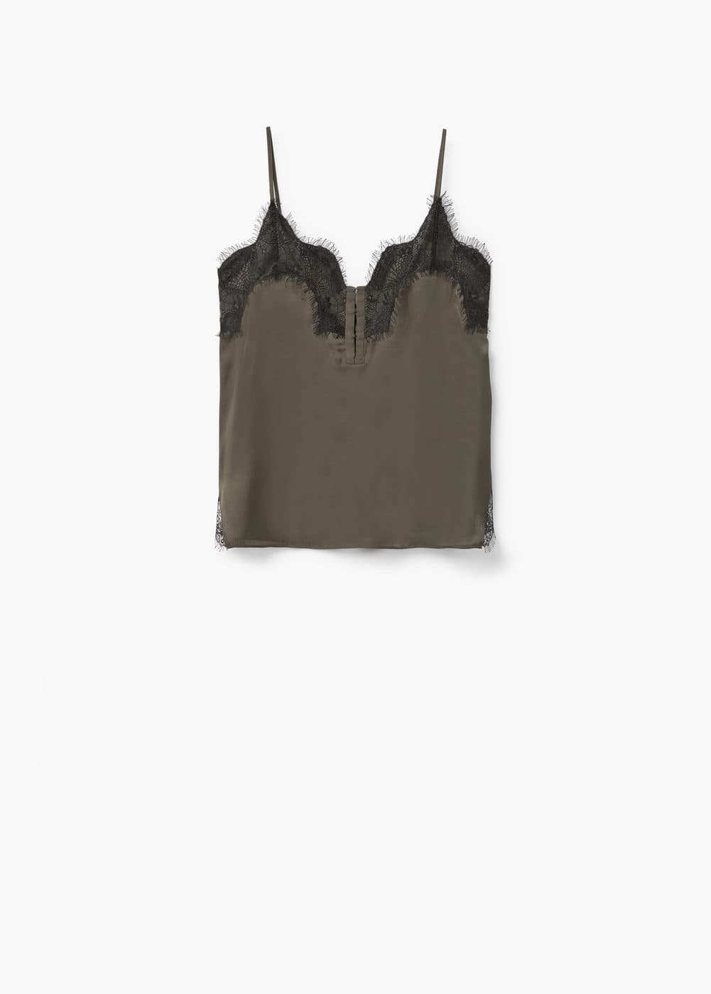 Lace appliqué top | MANGO