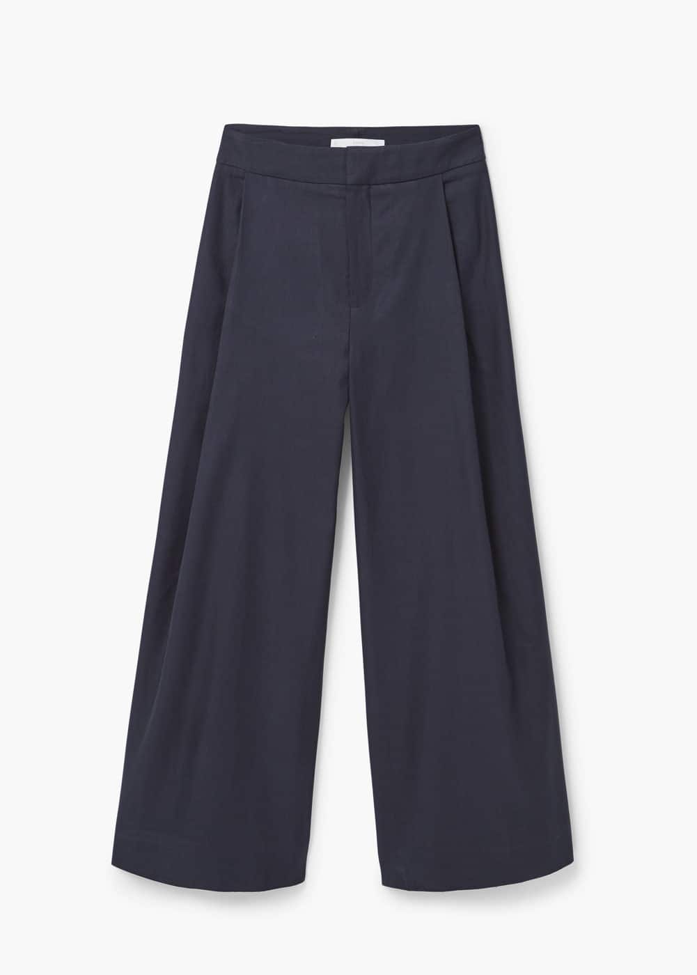 Premium - pantalón lino algodón acampanado | MANGO