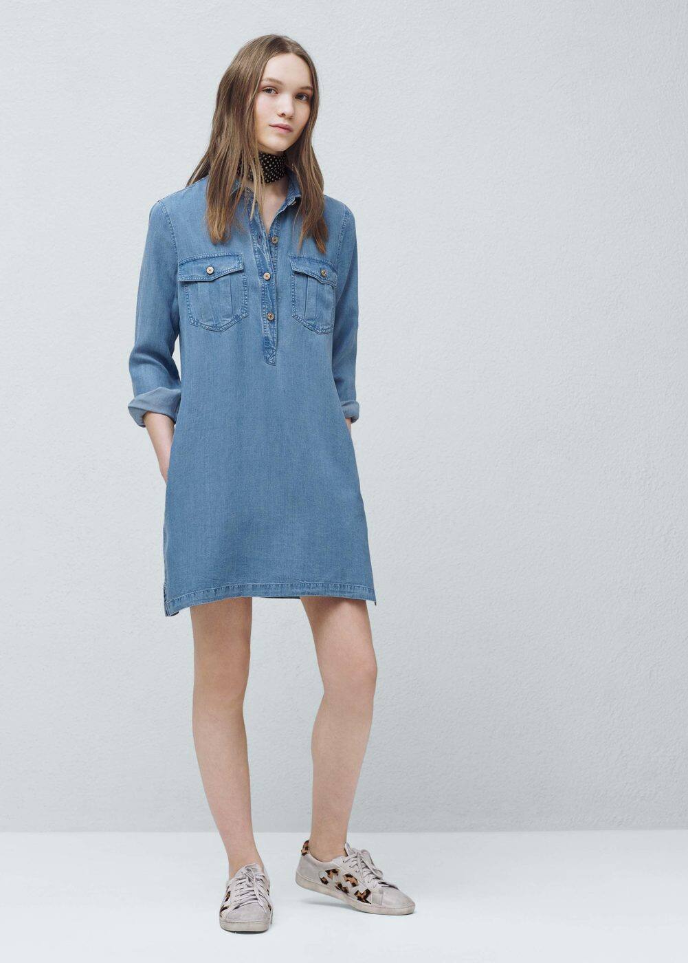 Robe denim fibre naturelle douce | MANGO