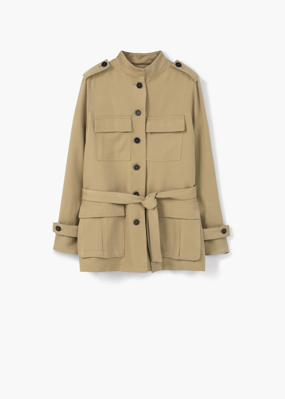 Casaco tecido soft | MANGO