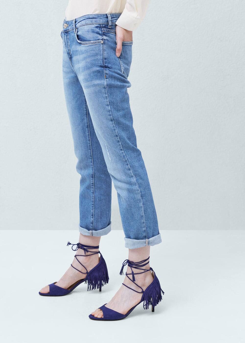 Fringed appliqué sandal | MANGO