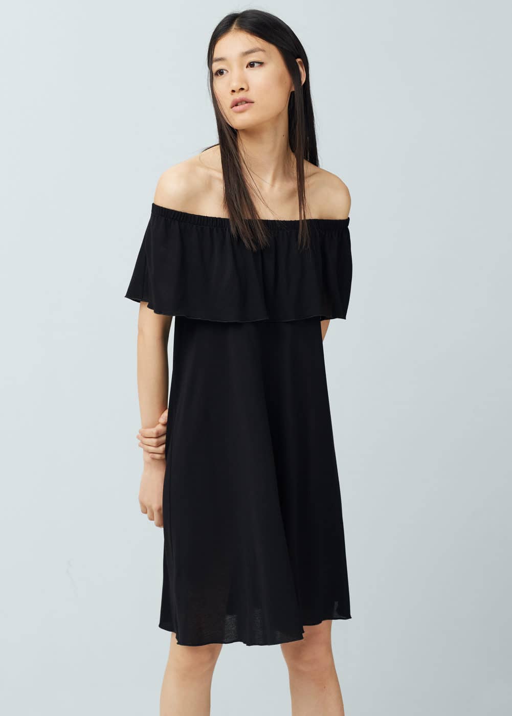 Sukienka z falbaną | MANGO