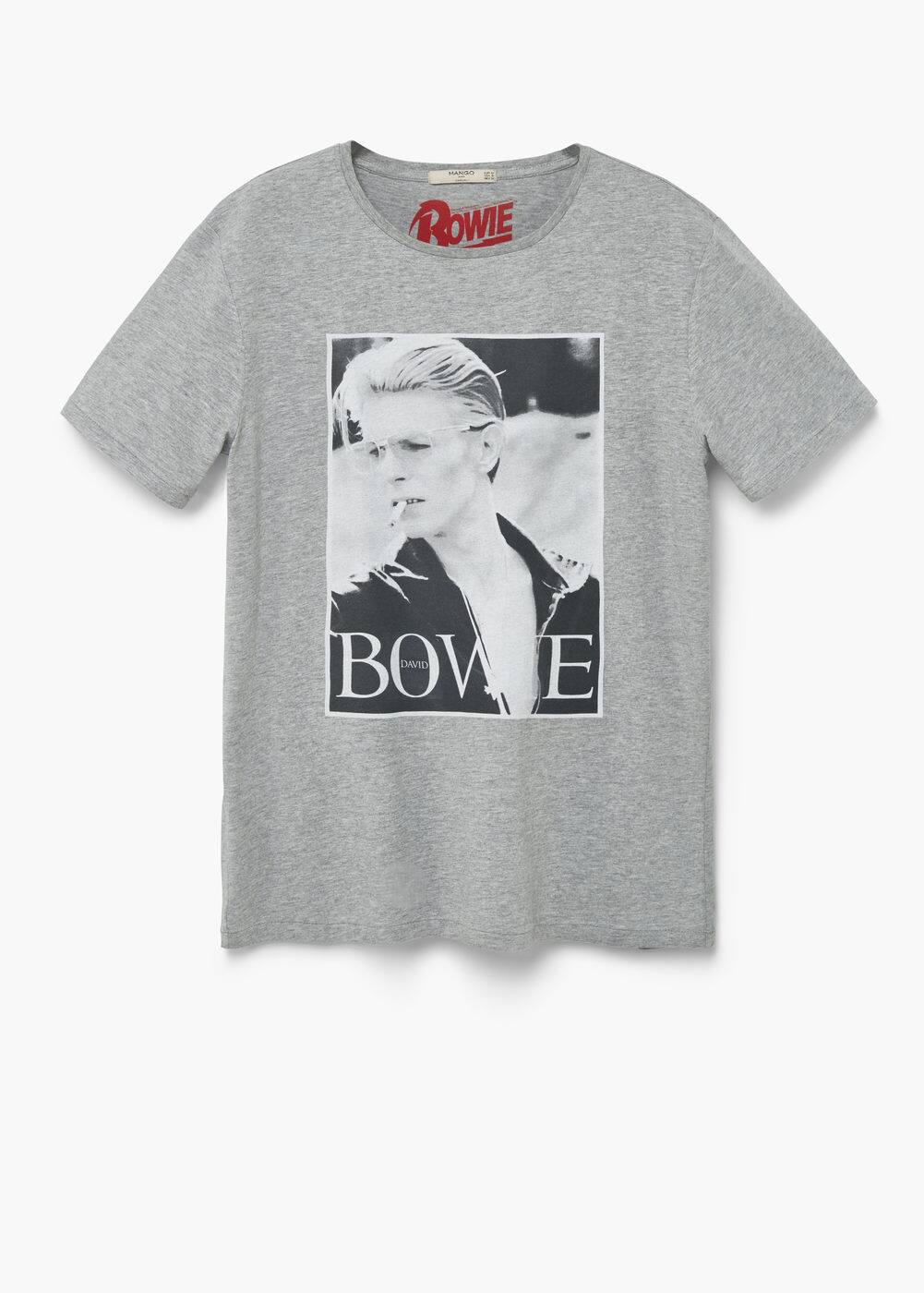 T-shirt algodão bowie | MANGO MAN