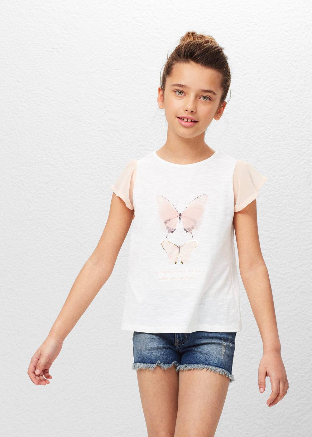 Printed image t-shirt - Girls | MANGO Kids USA