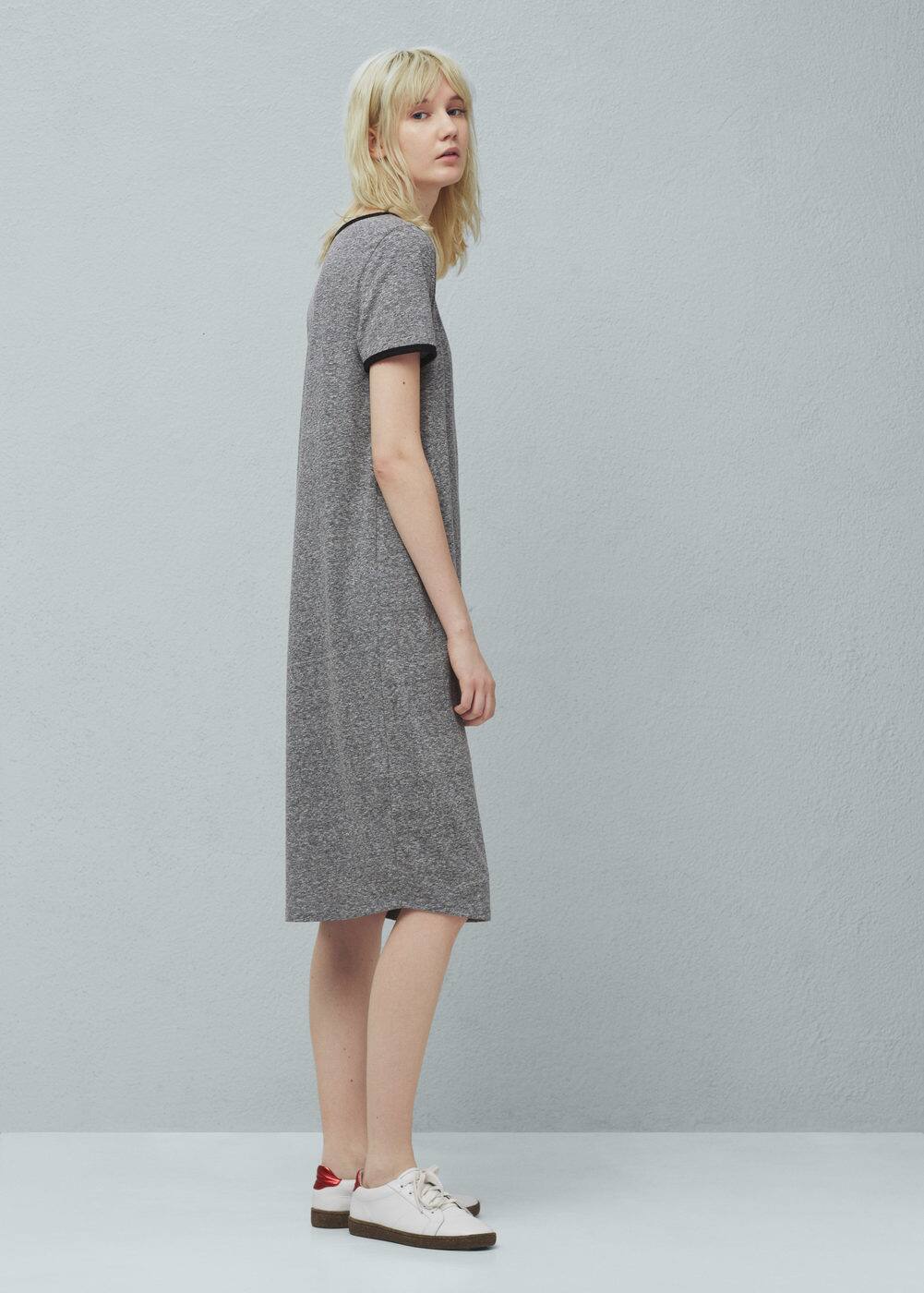 斑纹棉纺连身裙