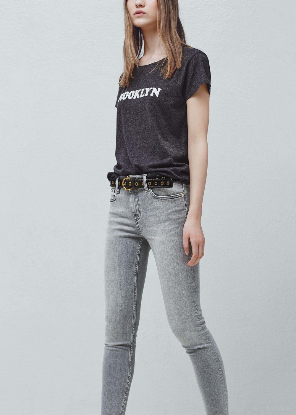 窄腿isa七分牛仔裤 | mango 女士