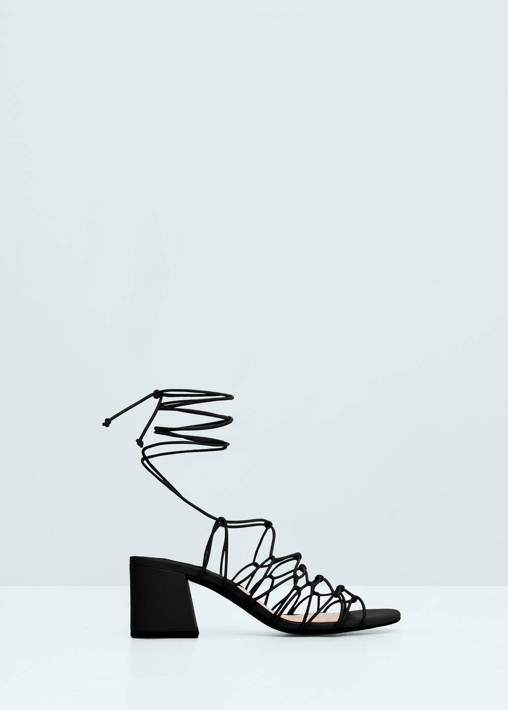 Sandália tiras cordão | MANGO