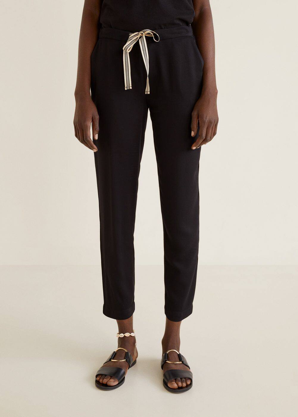 m-fluido:pantalon recto estampado