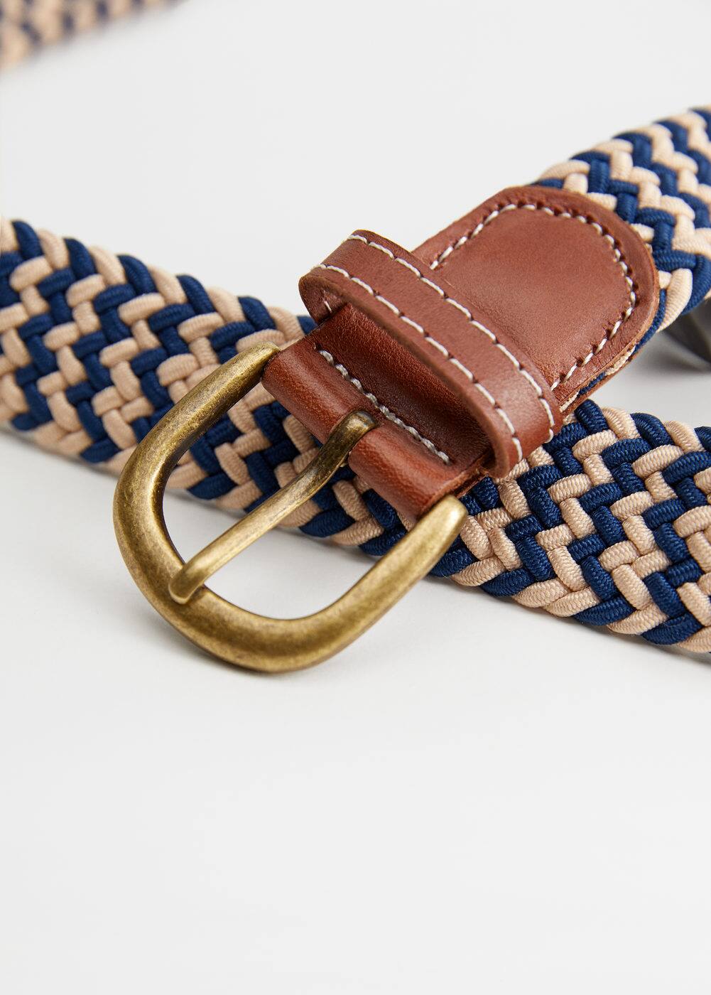 h-elastic:cinturon trenzado apliques piel