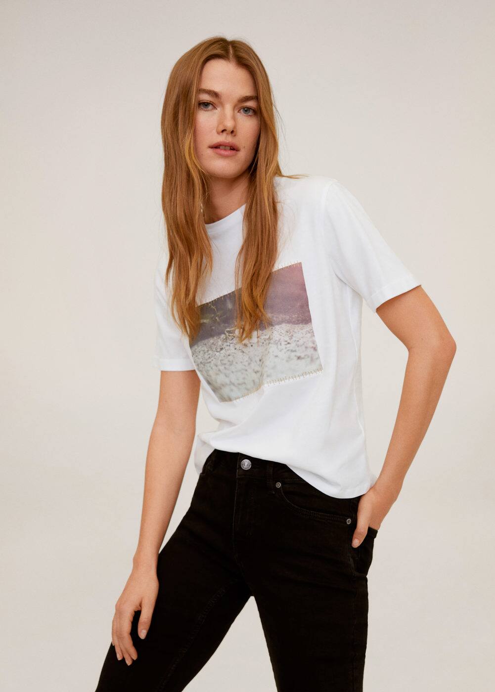 m-flowers:camiseta algodon organico estampada