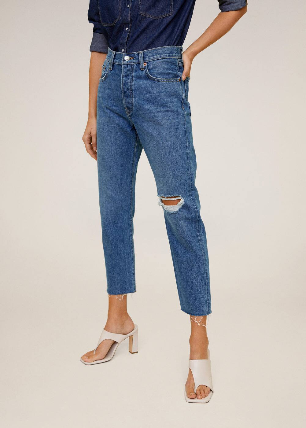 m-havana:jeans straight fit crop