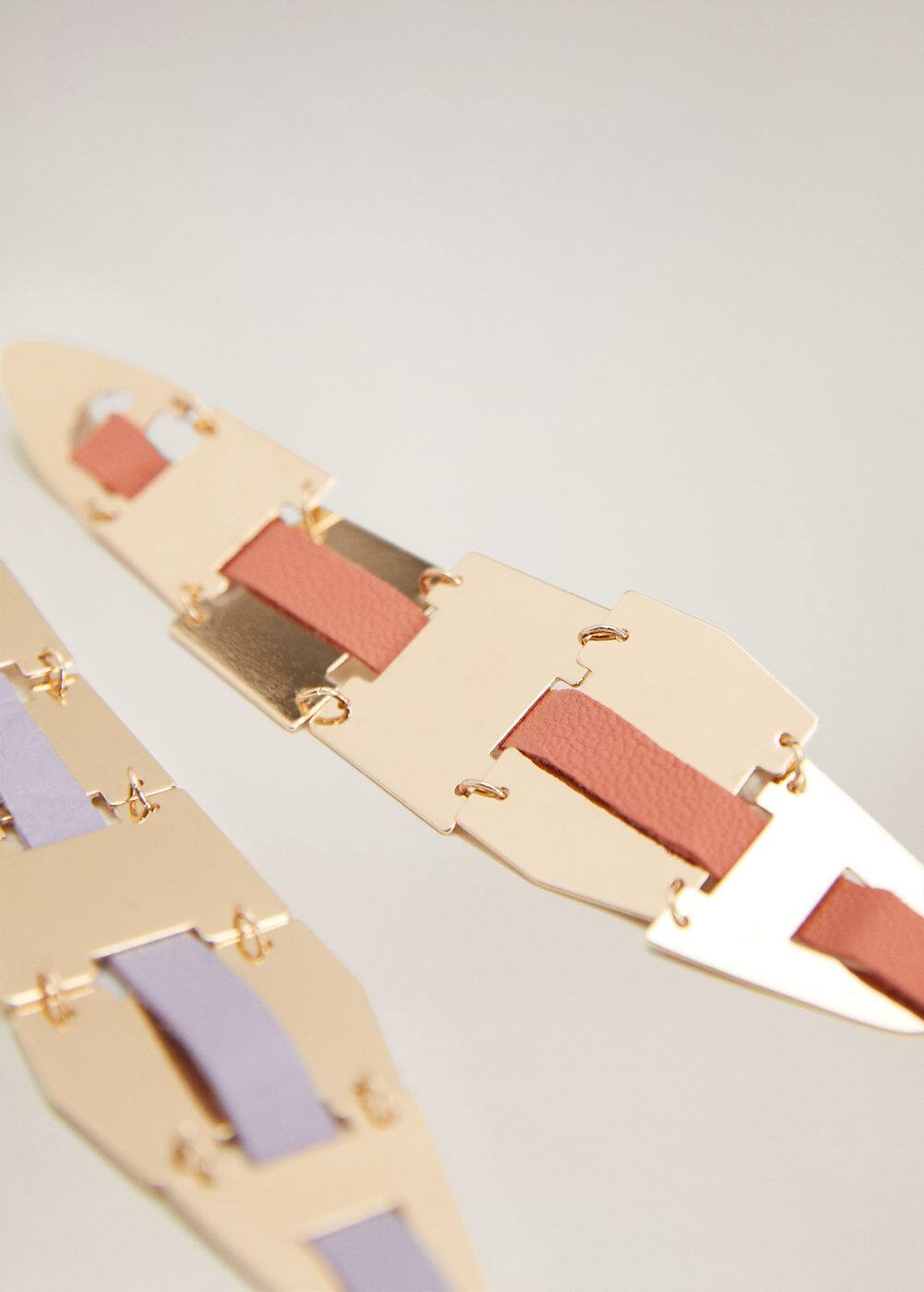 m-tribeca:pendientes colgantes piel