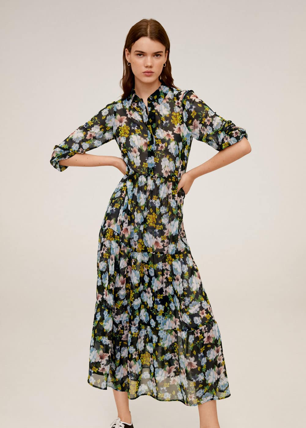 m-poma:vestido estampado midi