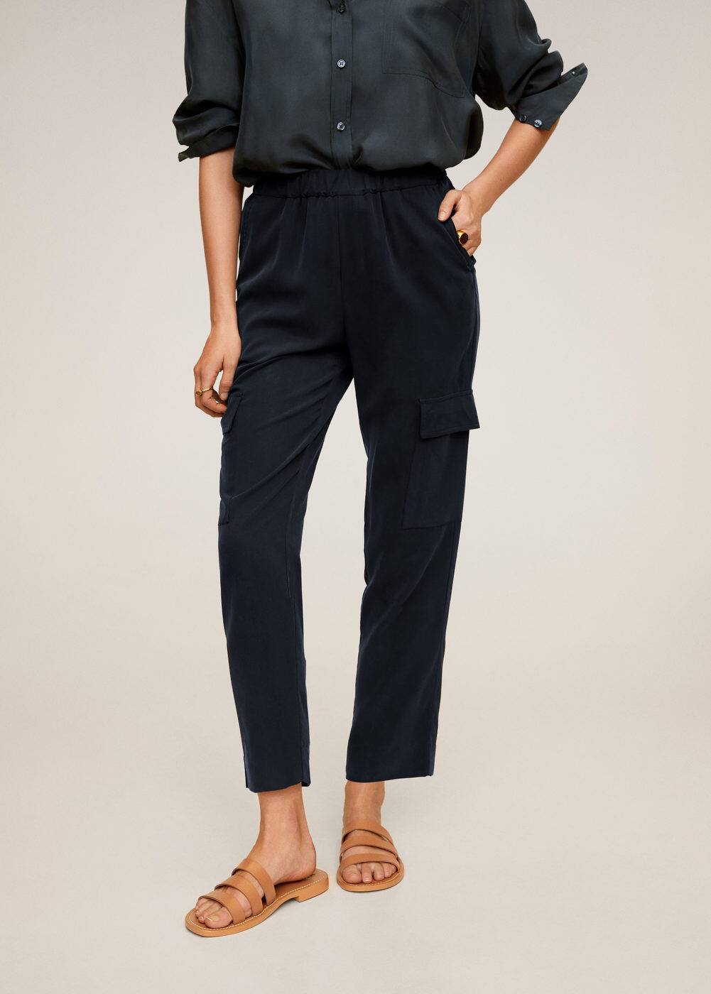m-saty:pantalon cargo modal