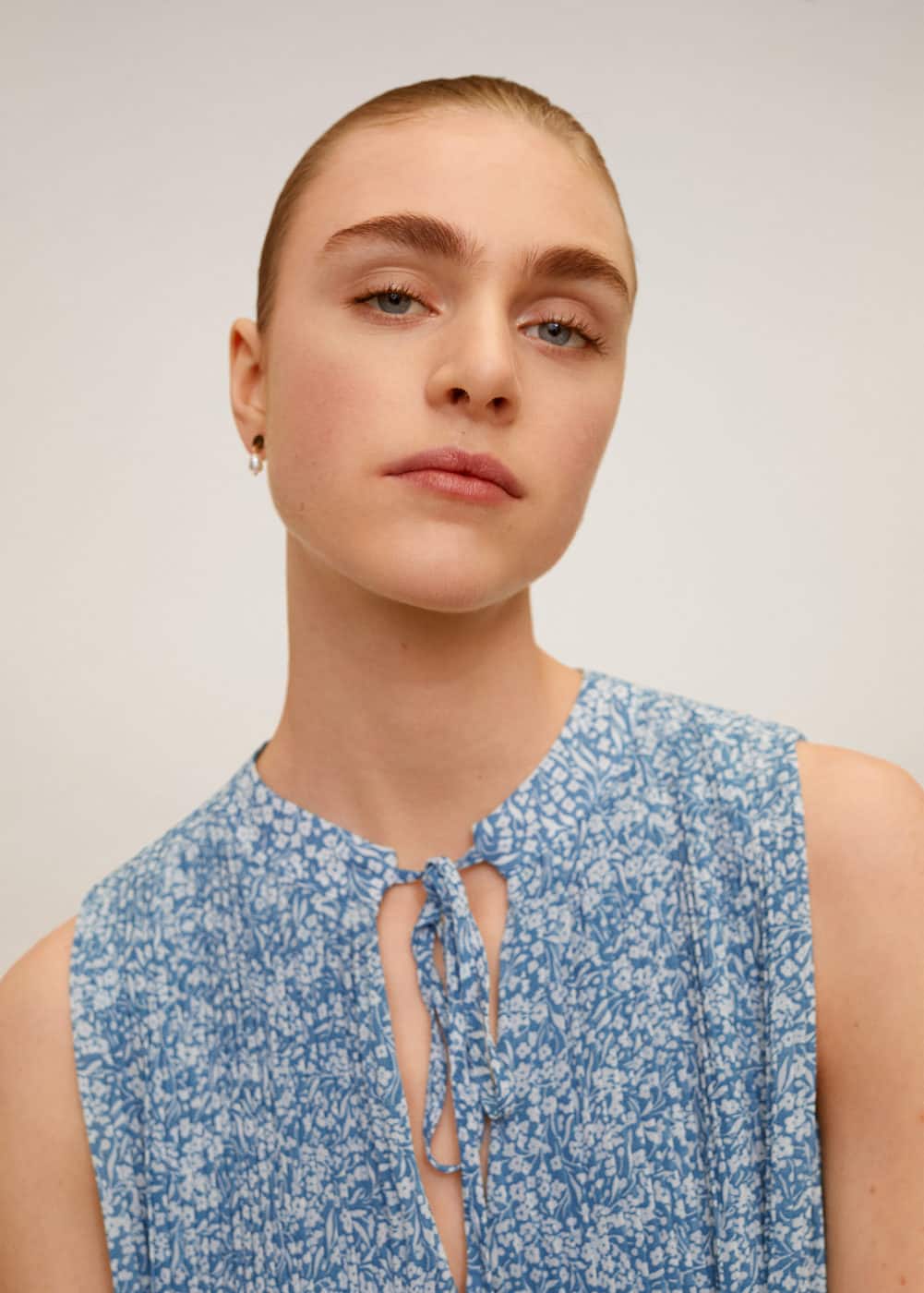 m-mauri:vestido plisado floral