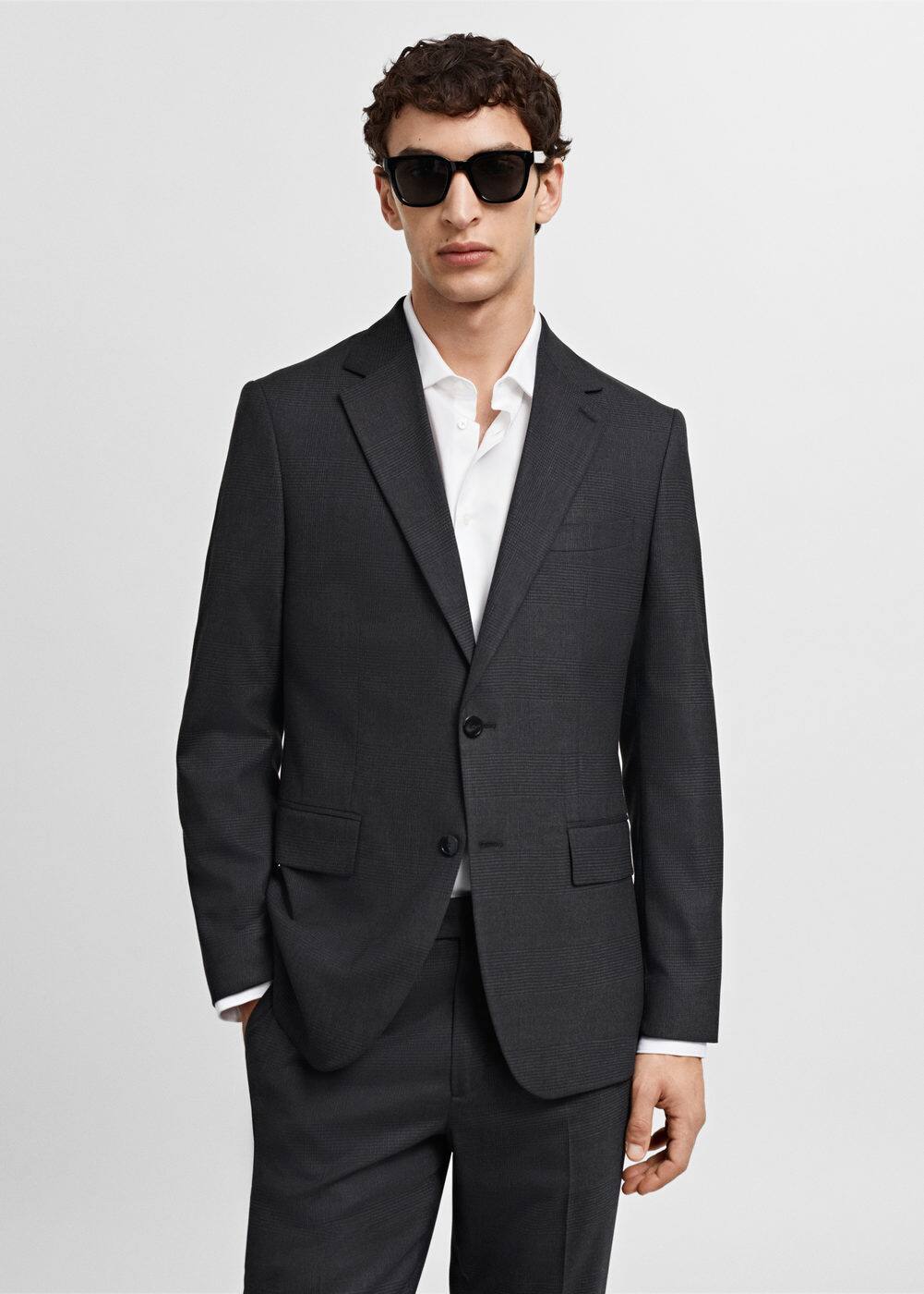 Slim fit cold wool suit jacket Man Mango Man Sri Lanka
