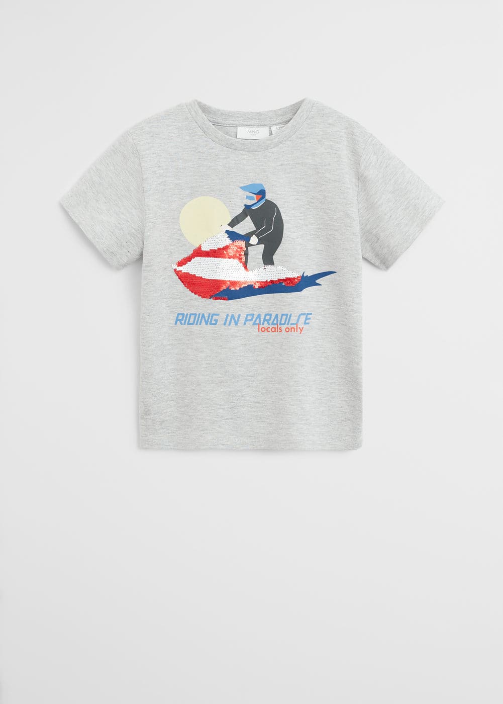 o-riding:camiseta estampada lentejuelas reversibles