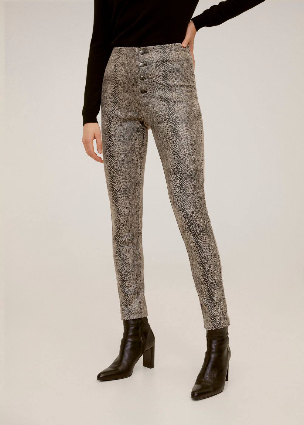 m-snaky:pantalon estampado serpiente