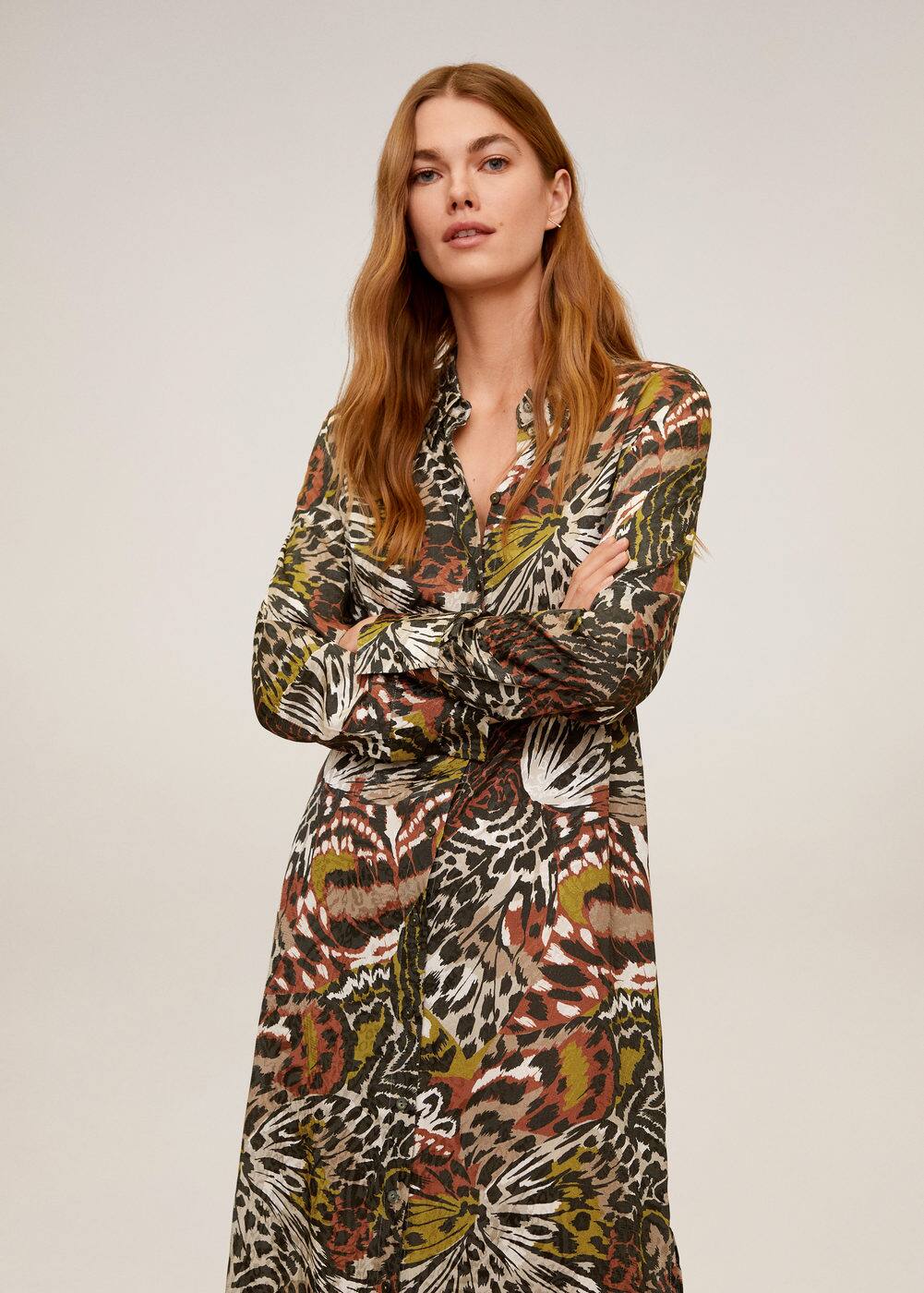 Vestido Camisero Animal Print Mujer Mango M xico